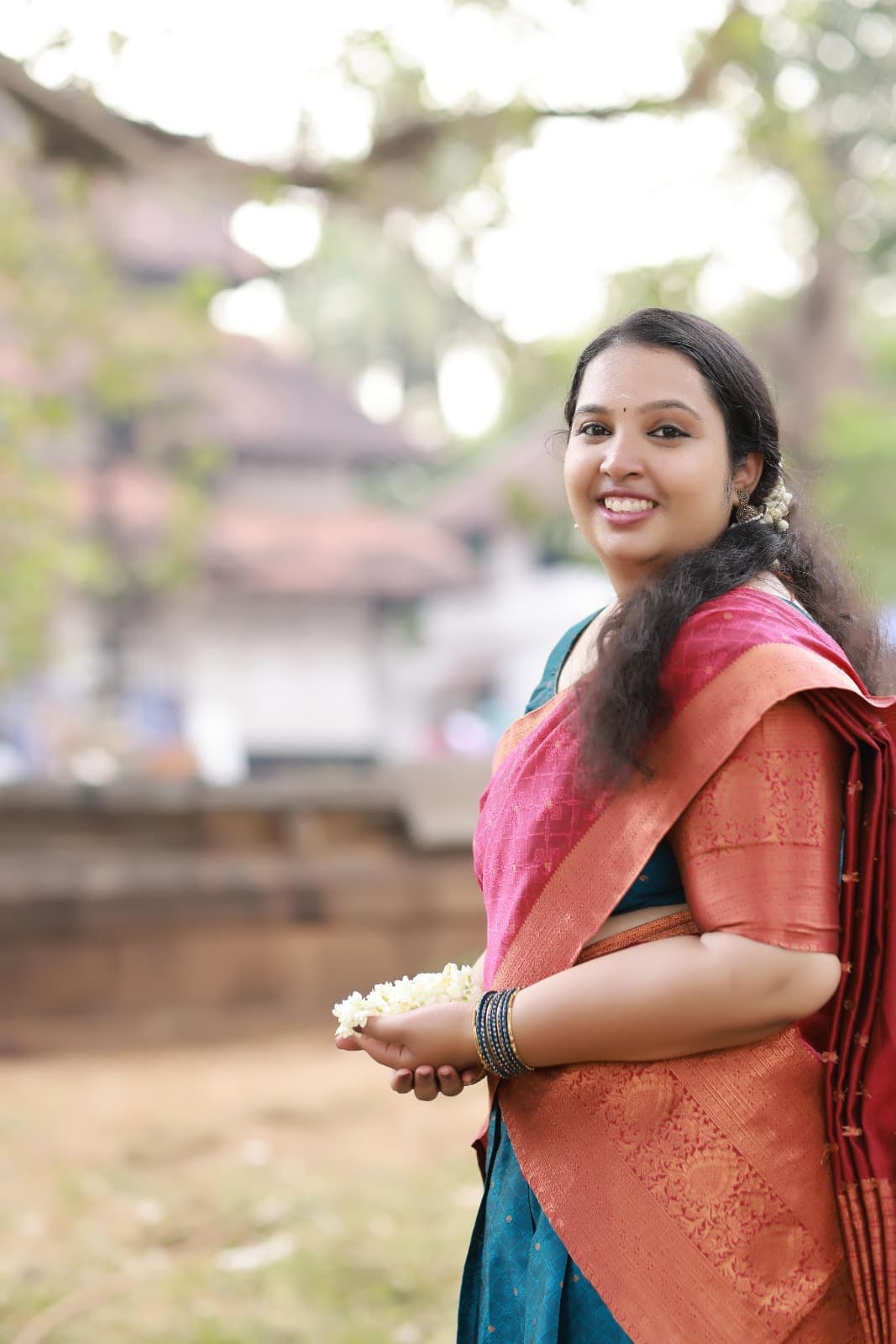 Anjitha in traditional attire